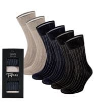 Topeco 6-pack Men Mercerized Cotton Multi Pack Socks Multi-colour