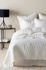 Sengeteppe Candice i vasket lin 260x260 cm