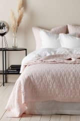 Sengeteppe Candice i vasket lin 260x260 cm