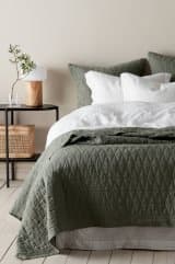 Sengeteppe Candice i vasket lin 260x260 cm