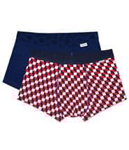 Happy Socks 2-pack Happy Socks Filled Optic Trunk Navy/Checked