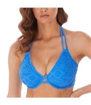 Freya Sundance Bandless Halter Bikini Top Cornblue