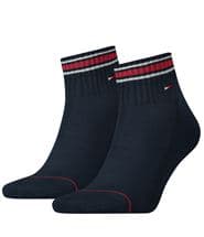 Tommy Hilfiger 2-pack Men Iconic Sports Quarter Sock Blue