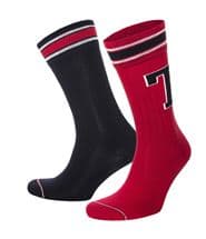 Tommy Hilfiger 2-pack Men Patch Socks Red