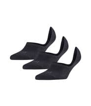 Falke 3-pack Women Step No Show Socks Black
