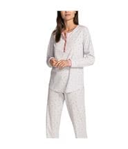 Calida Sweet Dreams Pyjama Button Tab Pink Striped