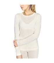 Damella Wool Long Sleeve Top Ivory-2