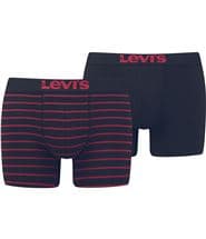 Levis 2-pack Base Stripe Boxer Navy/Red