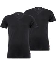 Levis 2-pack Base V-Neck T-shirt Black