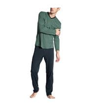 Calida Relax Streamline 1 Pyjama Green Striped