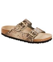 Birkenstock Arizona Embossed Leather Beige