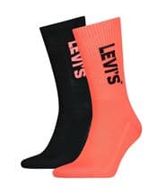 Levis 2-pack Sport Regular Rib Sock Black/Red