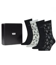 Levis 4-pack Logo Regular Giftbox Socks Black/Grey