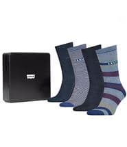 Levis 4-pack Logo Regular Giftbox Socks Blue
