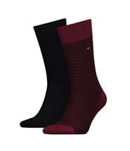 Tommy Hilfiger 2-pack Men Structure Knit Socks Red