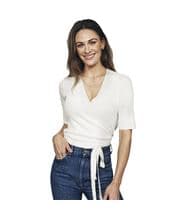 Pierre Robert X Jenny Skavlan Cotton Wrap Top Ivory