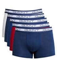 Gant 5-pack Basic Trunks Navy/Red