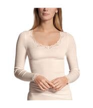 Calida Richesse Lace Long-sleeve Top Ivory