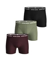 Björn Borg 3-pack Essential Shorts 2033 Red/Green
