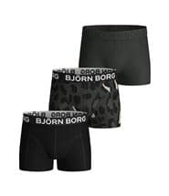 Björn Borg 3-pack Cotton Stretch Shorts For Boys 2033 Black pattern-2