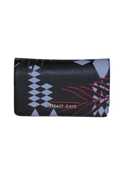 Versace Jeans Svart Kuvertväska Med Mönster