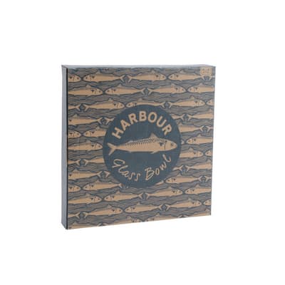 CGB Giftware Harbour 4 Blue Fish Glass Coasters