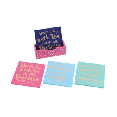 CGB Giftware Oh So Pretty Wooden Coasters (Set Of 4)