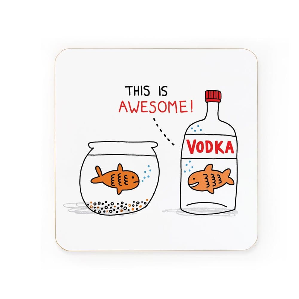 Ohh Deer Vodka Goldfish Coaster