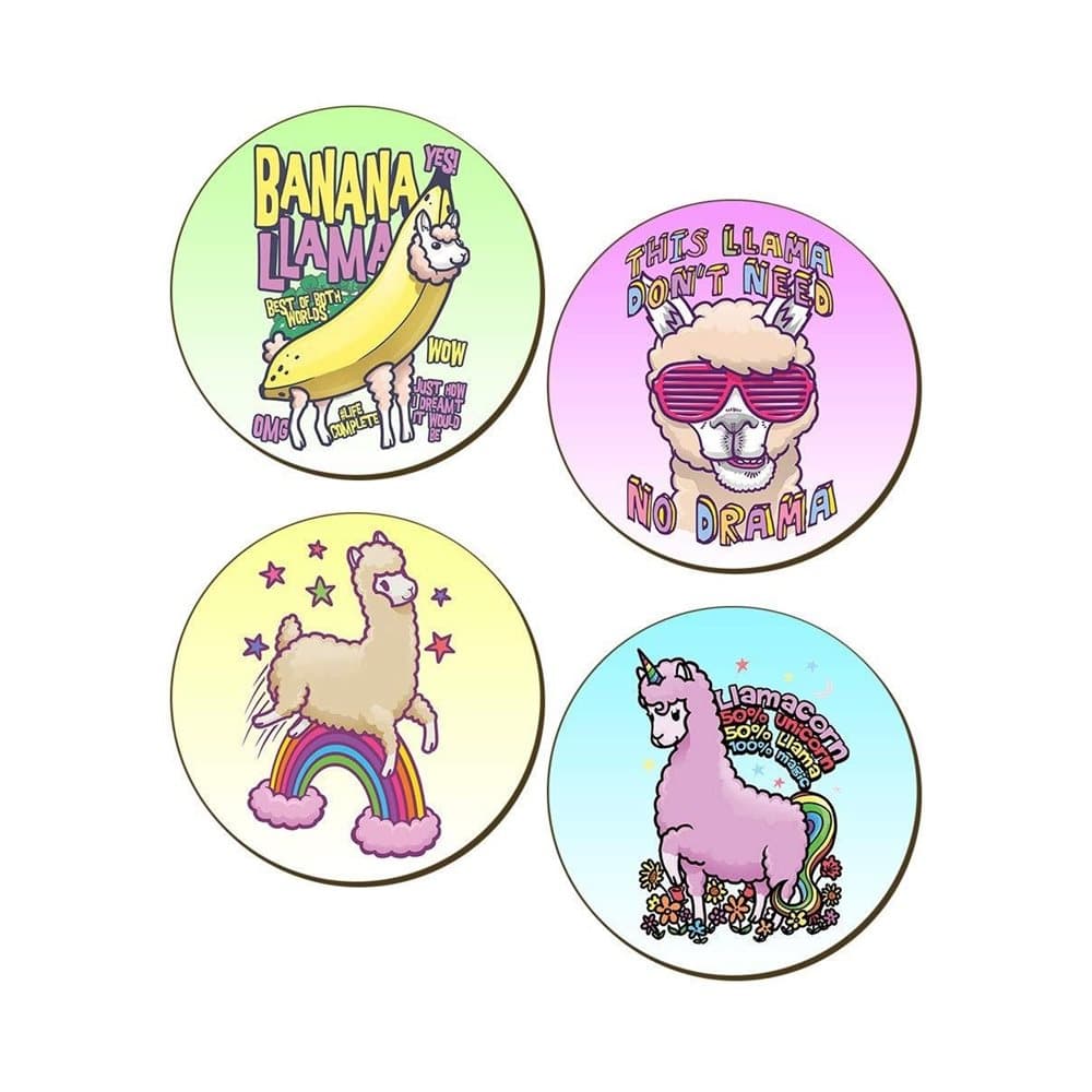 Grindstore Llama Drama 4 Piece Coaster Set