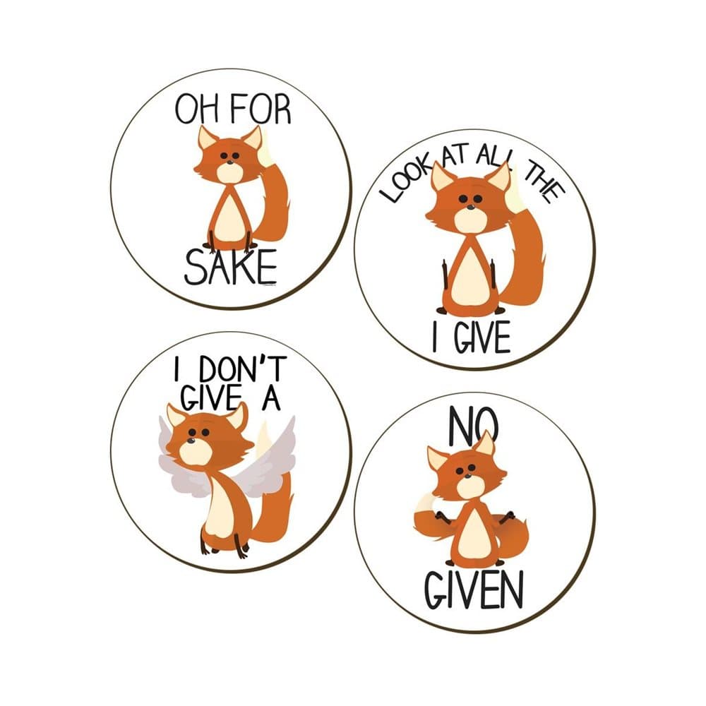 Grindstore For Fox Sake 4 Piece Coaster Set