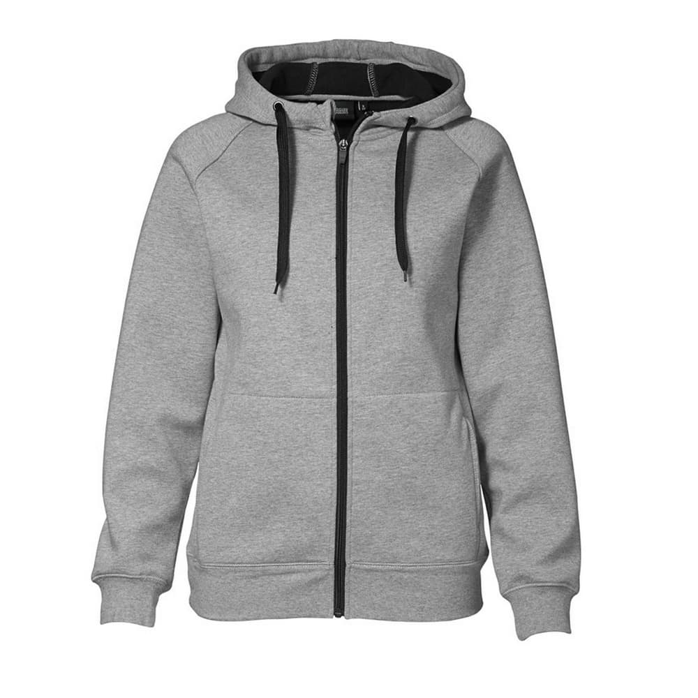 ID Womens/Ladies Full Zip Fitted Hooded Sweatshirt / Hoodie