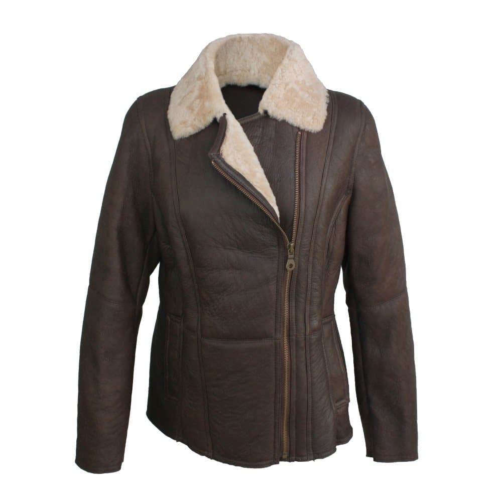 Eastern Counties Leather Celene Aviator Sheepskin Coat för kvinnor / damer