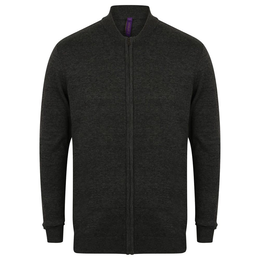 Henbury Unisex Knitted Bomber Jacket