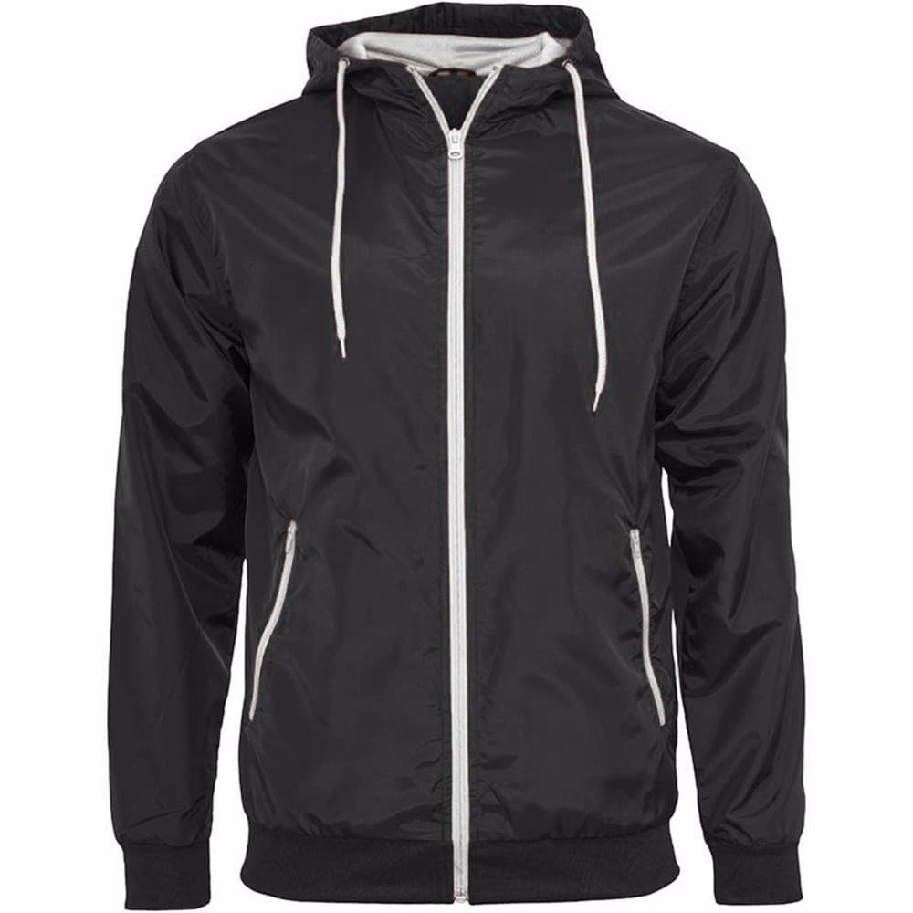 Build Your Brand Herrar Zip Up Wind Runner Jacket