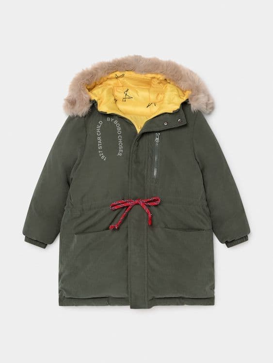 Bobo Choses Reversible All Over Stars Hooded Anorak Sea Moss Jul