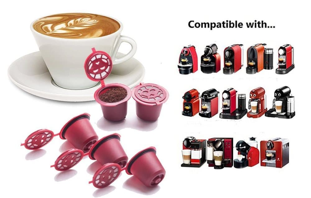 5 pakkauksen uudelleenkäytettävät Nespresso -kapselit