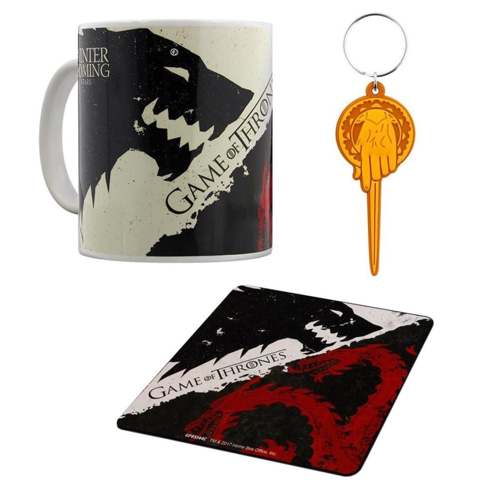 Game of Thrones, Gavesæt - Krus, Coaster, Nøglering