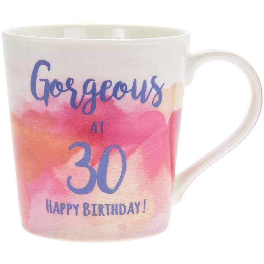 Lesser & Pavey Watercolour Happy 30th Gorgeous Mug