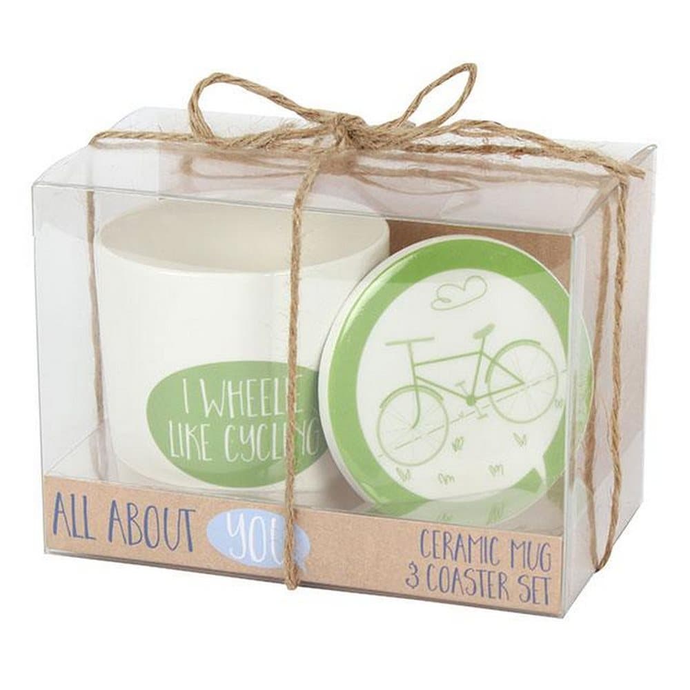 Something Different I Wheelie Like Cycling Mug and Coaster Set