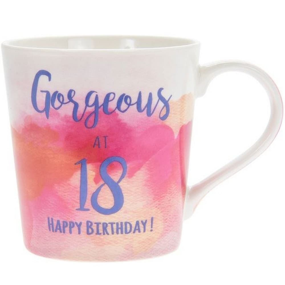 Lesser & Pavey Watercolour Happy 18th Gorgeous Mug