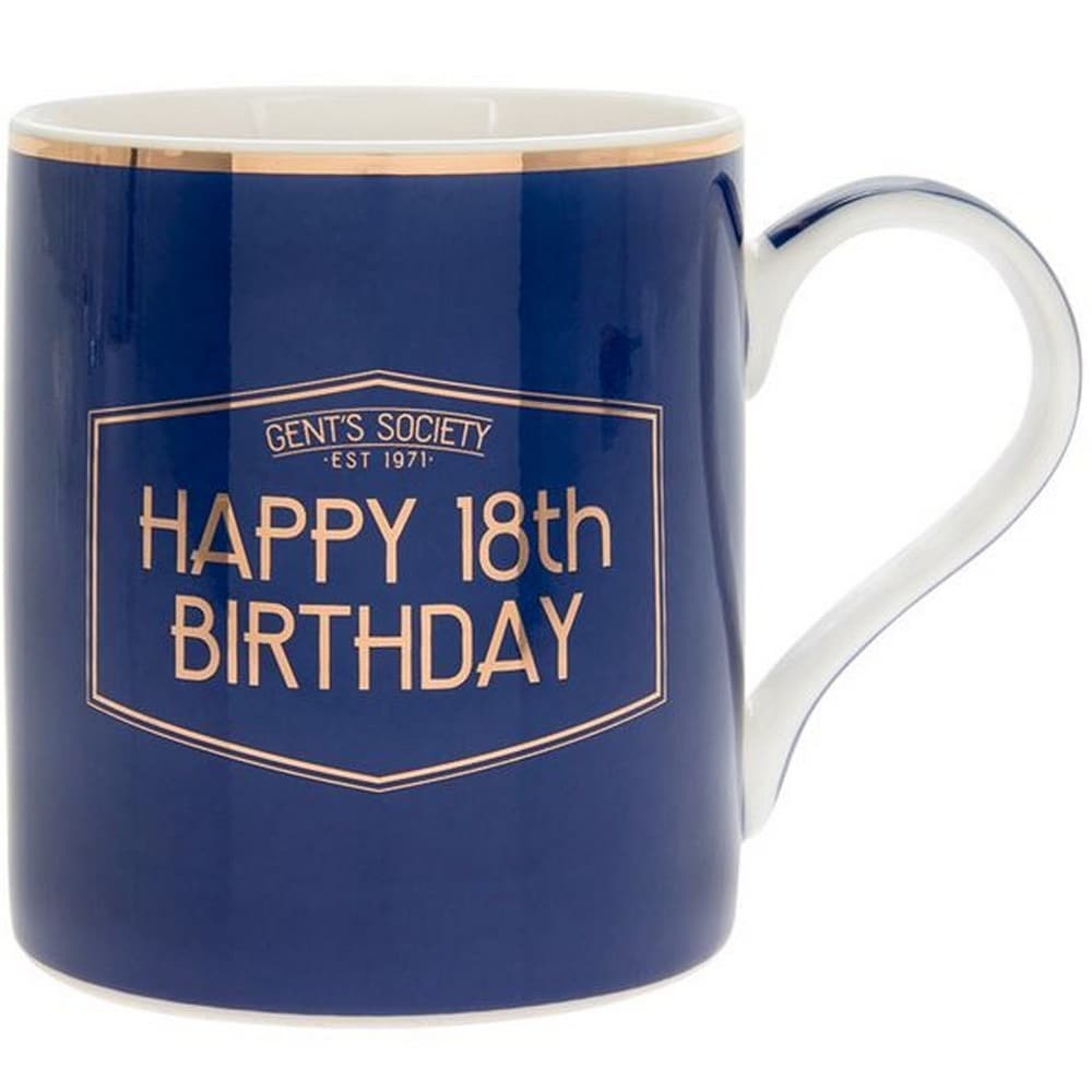 Lesser & Pavey Fine China Gents Society Happy 18th Mug