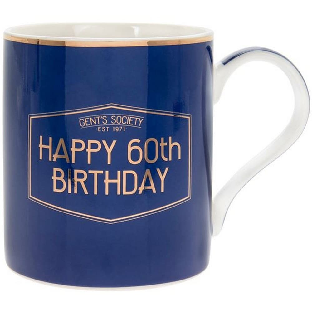Lesser & Pavey Fine China Gents Society Happy 60th Mug