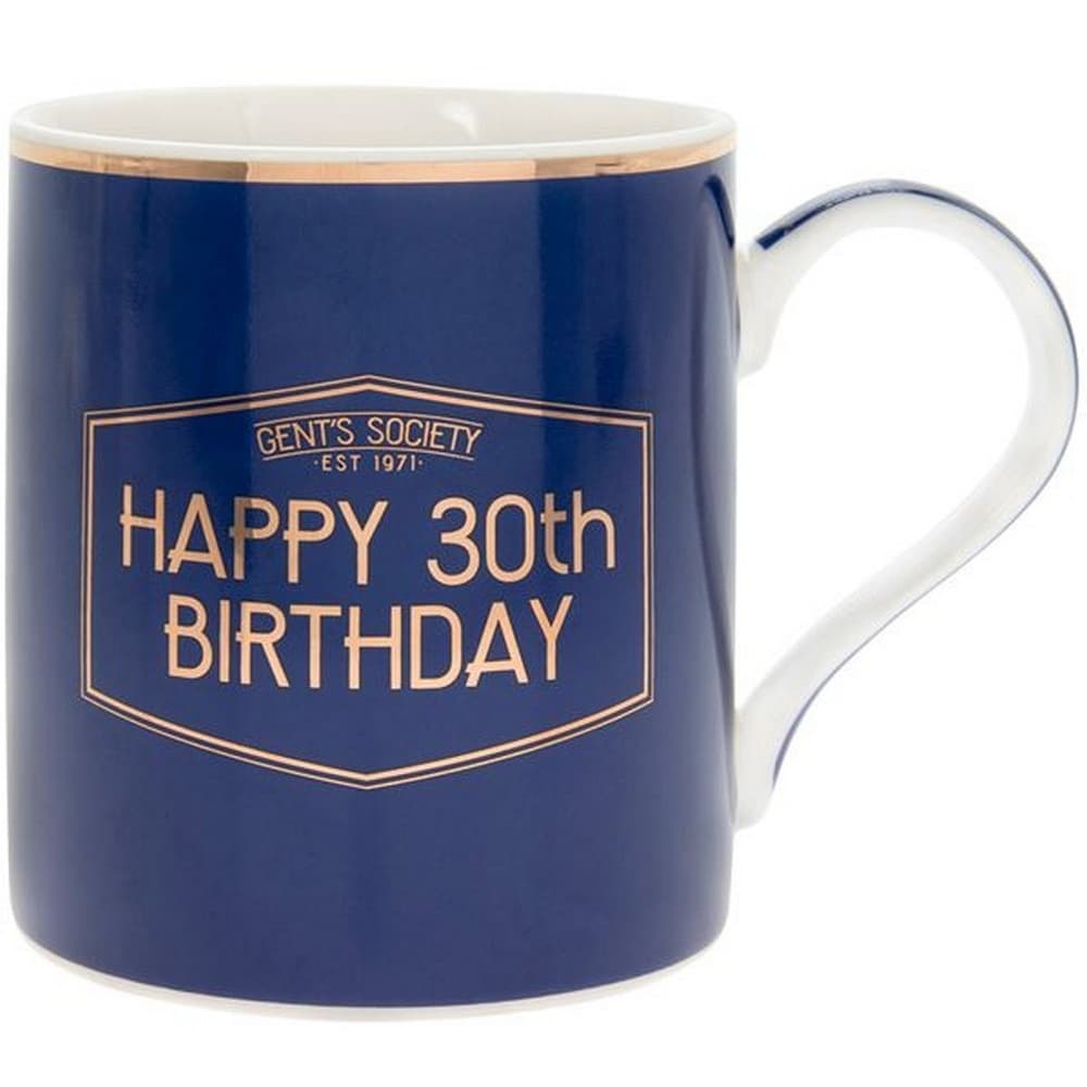 Lesser & Pavey Fine China Gents Society Happy 30th Mug