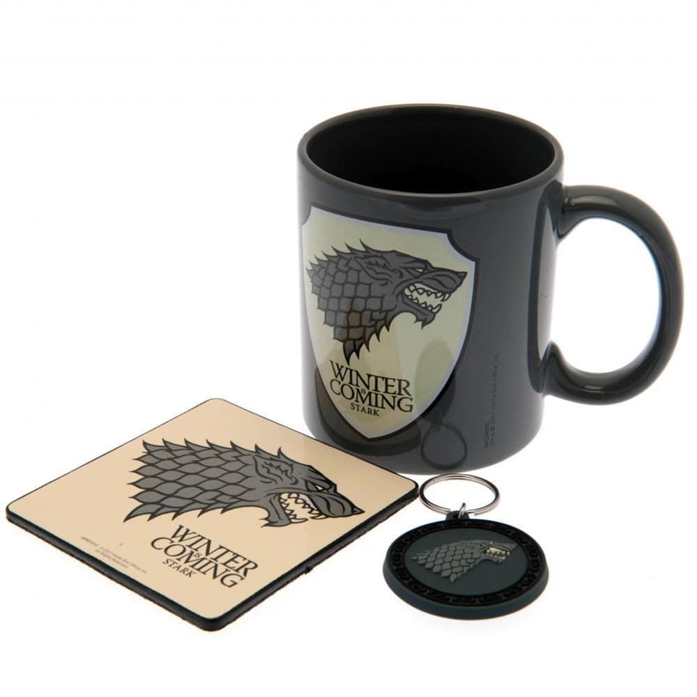 Game Of Thrones Stark Mug And Coaster Set
