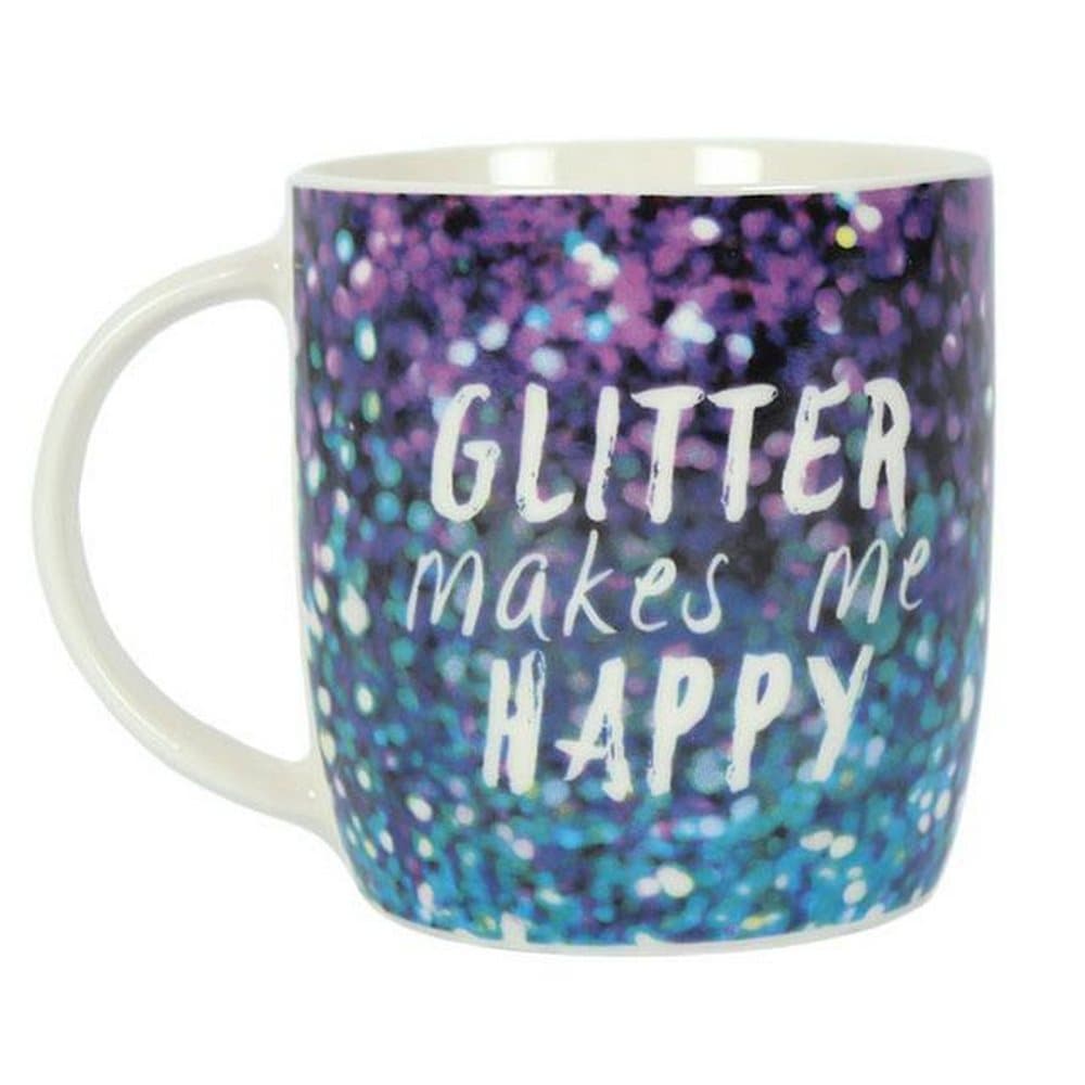 Something Different Purple Glitter Makes Me Happy Ceramic Mug