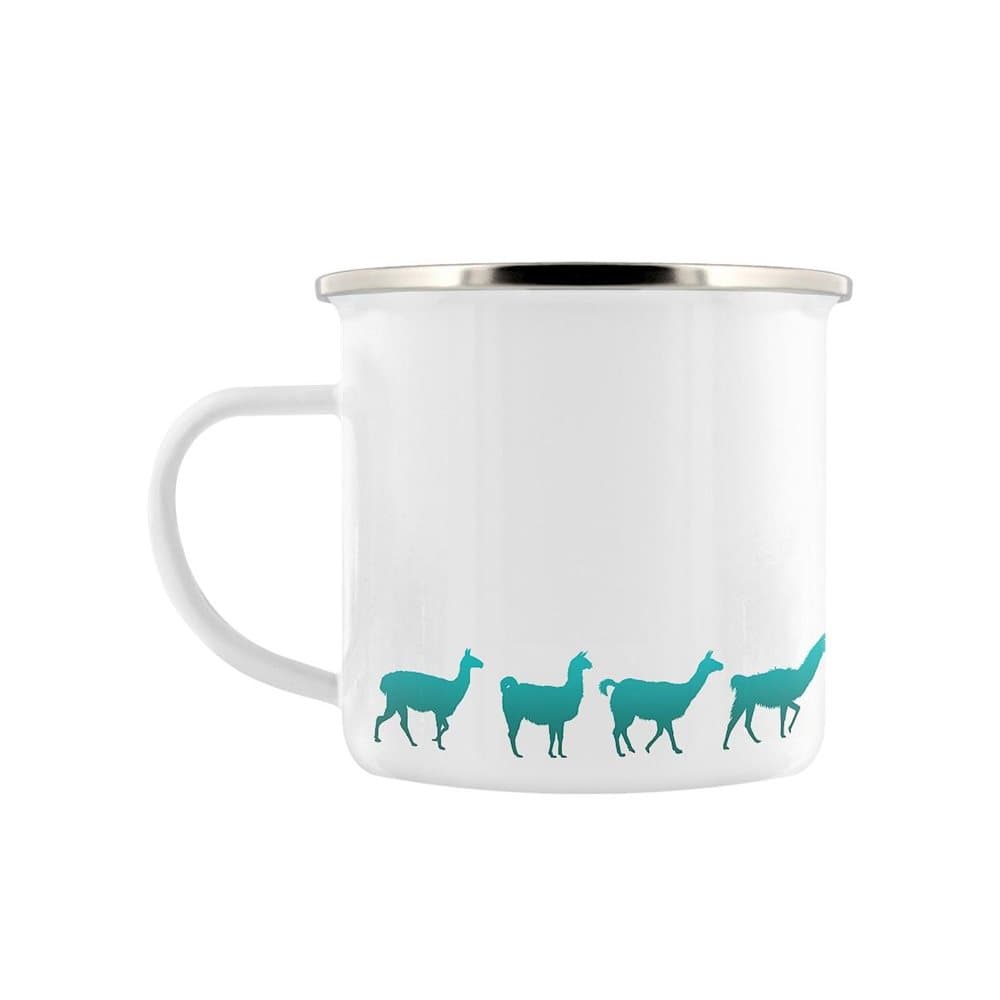 Grindstore Laid Back Llama Enamel Mug