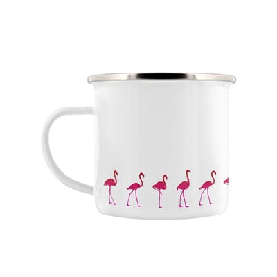 Grindstore Flamingo Promenade Enamel Mug