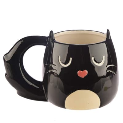 Grindstore Feline Fine Black Cat formet krus