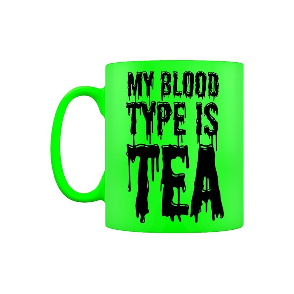 Grindstore My Blood Type Is Tea Neon Mug