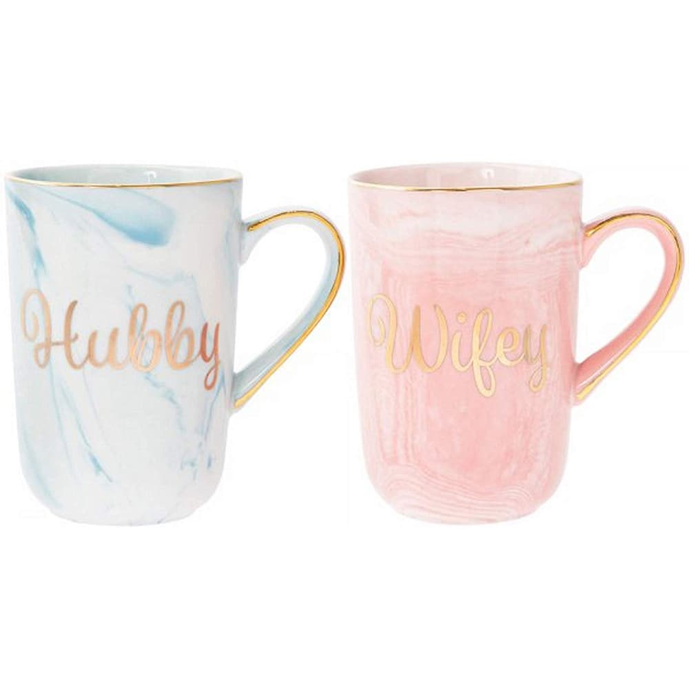 Lesser & Pavey Hubby And Wifey Mug Set